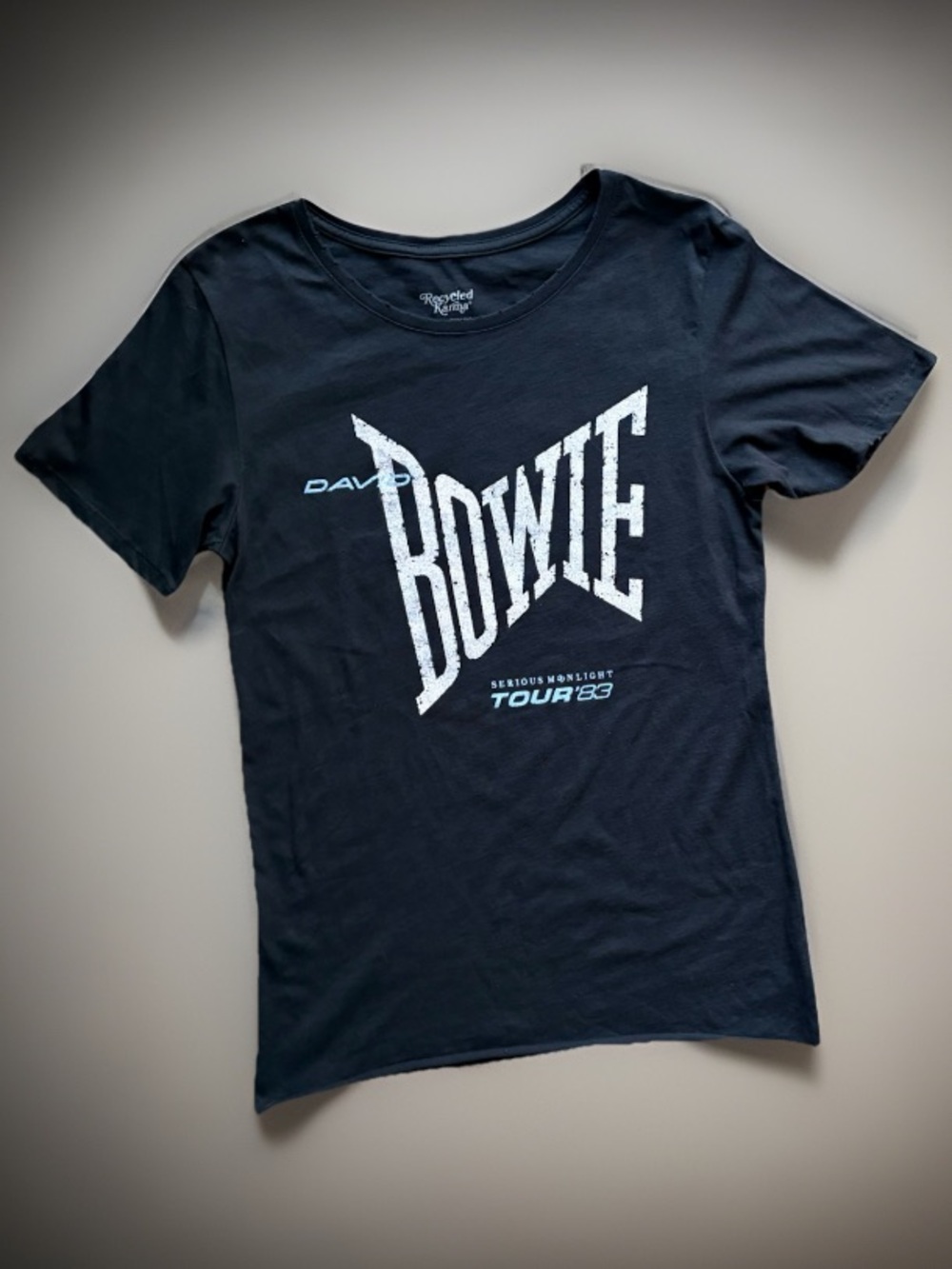 Recycled Karma David Bowie Serious Moonlight Tour '83 graphic t-shirt Small